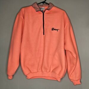 Vtg Y2K‎ Coral Fleece 1/4 Zip Pullover Sweatshirt M Retro Streetwear 90s Lounge